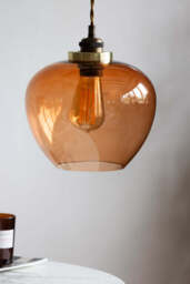 Easyfit Amber Glass Ceiling Light Shade - thumbnail 1