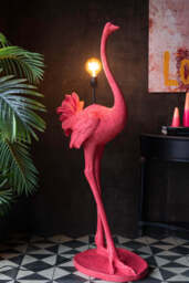 Fabulous Pink Ostrich Floor Lamp - thumbnail 4