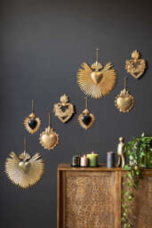 Beautiful Black Heart Star Hanging Ornament - thumbnail 3