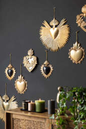 Beautiful Black Heart Star Hanging Ornament - thumbnail 5