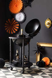 All-Black Disco Ball Drinks Trolley Cart