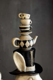 Alice In Wonderland Inspired Balancing Act White Rabbit Ornament - thumbnail 5