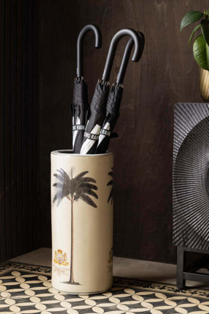 Palm Tree, Royal Seal Inspired Printed Umbrella Stand - image 1