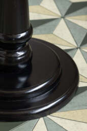 Wood Turned Black Side Table - thumbnail 5