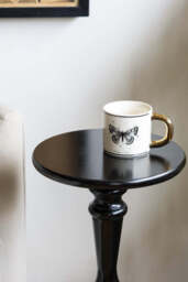 Wood Turned Black Side Table - thumbnail 3