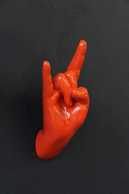 Rock On Hand Wall Art & Coat Hook - image 1