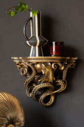 Gold-Effect Octopus Wall Shelf - thumbnail 1