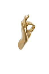 Gold Okay Hand Wall Art & Coat Hook - thumbnail 3