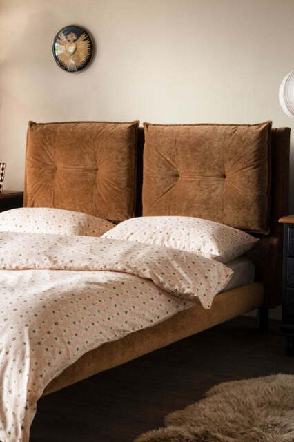 Lounge Lover Bed in Luxe Needlecord Velvet - Antique Bronze - image 1