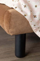 Lounge Lover Bed in Luxe Needlecord Velvet - Antique Bronze - Available In 3 Sizes - thumbnail 5
