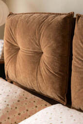 Lounge Lover Bed in Luxe Needlecord Velvet - Antique Bronze - Available In 3 Sizes - thumbnail 4