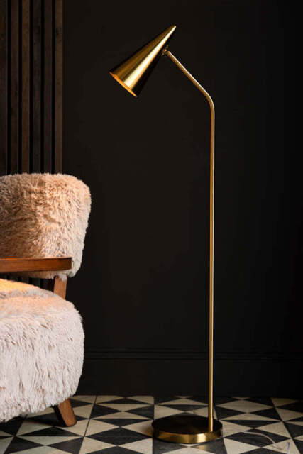 Contemporary Brass Floor Lamp - image 1