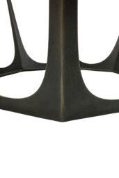Bronze Sculpted Coffee Table with Glass Top - thumbnail 4