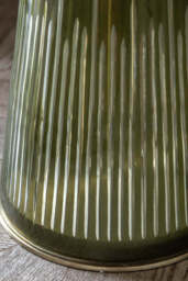 Green Tapered Glass & Marble Side Table - thumbnail 4