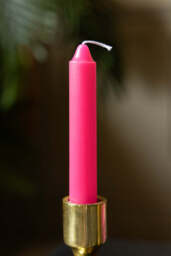 Hot Pink Short Dinner Candle - thumbnail 3