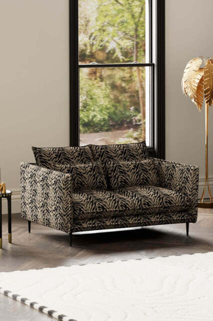The Lola 2 Seater Sofa in Tiger Print Velvet - image 1