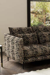 The Lola 2 Seater Sofa in Tiger Print Velvet - thumbnail 3