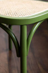 Set of 2 Chez Pitou Wood & Woven Cane Dining Chairs in Green - thumbnail 5