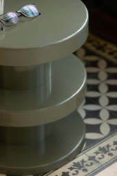 Glossy Olive Green Side Table - thumbnail 4