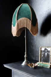 Winifred Green Velvet Fringe Table Lamp