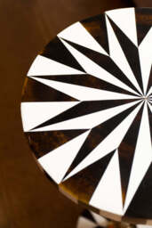 White & Chocolate Brown Star Side Table - thumbnail 4