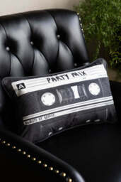 Party Mix Cassette Print Cushion - thumbnail 1
