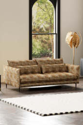 The Lola 4 Seater Sofa in Leopard Print Velvet