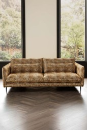 The Lola 4 Seater Sofa in Leopard Print Velvet - thumbnail 5