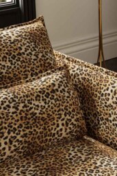 The Lola 4 Seater Sofa in Leopard Print Velvet - thumbnail 4