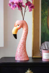 Large Blush Pink Flamingo Head Vase - thumbnail 4
