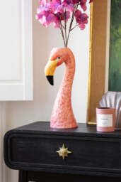 Large Blush Pink Flamingo Head Vase - thumbnail 3