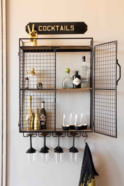 Industrial Wine Wall Shelving Unit - image 1