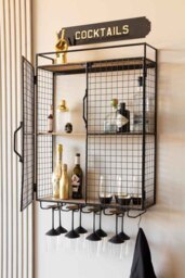 Industrial Wine Wall Shelving Unit - thumbnail 4
