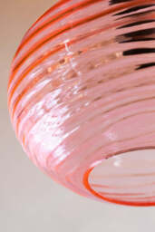 Swirled Glass Easyfit Ceiling Light Shade in Pink - thumbnail 3