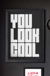 You Look Cool Black & White Art Print - Unframed - thumbnail 1