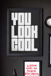 You Look Cool Black & White Art Print - Unframed - thumbnail 3