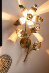 Gold Flower Wall Light - thumbnail 1
