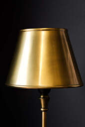Slim Antique Brass Table Lamp With Metal Shade - thumbnail 4