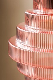 Pink Tiered Glass Easyfit Ceiling Shade - thumbnail 5