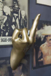 Gold Up Yours Hand Wall Art & Coat Hook - thumbnail 3