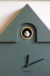 Khaki Green Modern Cuckoo Wall Clock - thumbnail 5