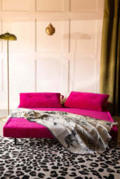 Mabel Large 2 Seater Sofa Bed in Luxe Needlecord Velvet Harry's Pink - thumbnail 3