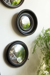 Antique Black Deep Framed Small Convex Mirror - thumbnail 4