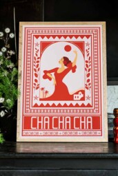 Cha Cha A2 Art Print in Red- Available in 4 Options - thumbnail 1