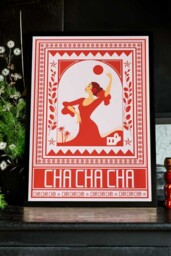 Cha Cha A2 Art Print in Red- Available in 4 Options - thumbnail 4