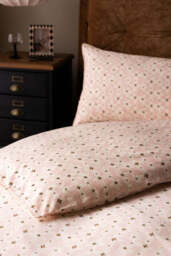 Blush Pink Daisy Bedding Set with Piped Edge - Available in 4 Sizes - thumbnail 5