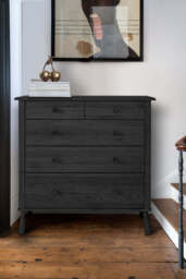 Black 5-Drawer Chest - thumbnail 3