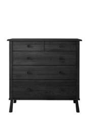 Black 5-Drawer Chest - thumbnail 5