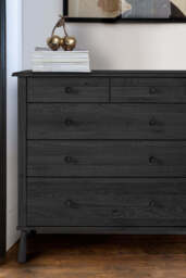 Black 5-Drawer Chest - thumbnail 4