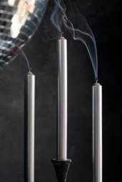 Beautiful Dinner Candle - Metallic Silver - thumbnail 3